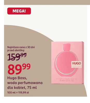 Woda perfumowana dla kobiet Hugo Boss promocja w Rossmann