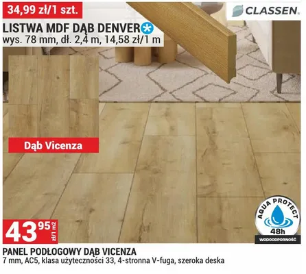 Panel podłogowy Dąb Vicenza promocja w Merkury Market