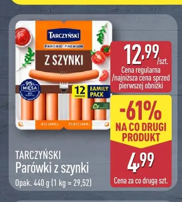 Parówki z szynki Tarczyński promocja w Aldi