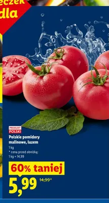 Polskie pomidory malinowe luzem promocja w Lidl
