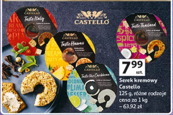 Serek kremowy Castello różne rodzaje promocja w Auchan