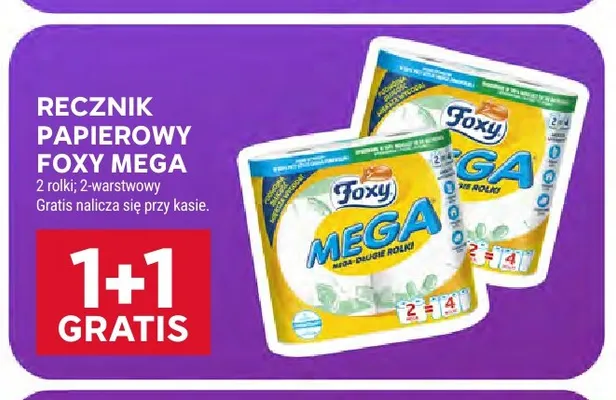 Ręcznik papierowy Foxy Mega 2-warstwowy 2-pak promocja w Stokrotka
