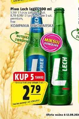 Piwo bezalkoholowe Lech Free promocja w Prim Market