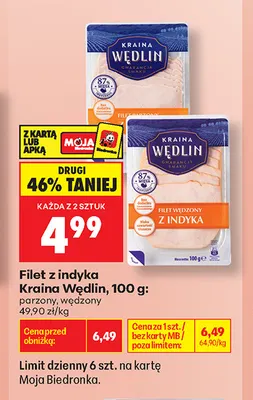 Filet z indyka parzony Kraina Wędlin promocja w Biedronka
