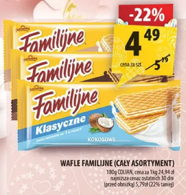Wafle Familijne (cały asortyment) promocja w Arhelan