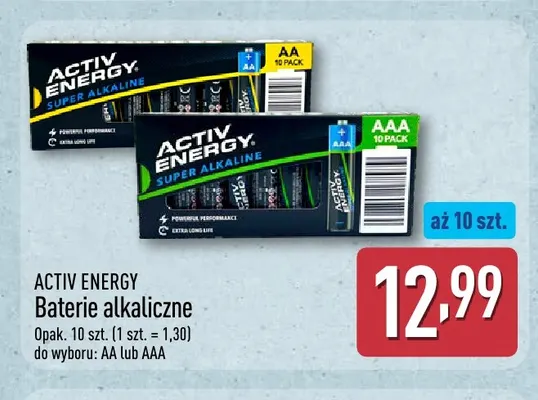 Baterie alkaliczne Aaa Activ Energy promocja w Aldi