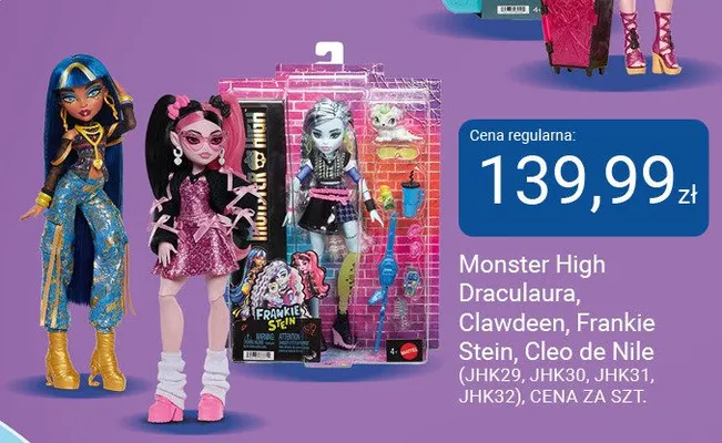 Zabawka Monster High Frankie Stein (JHK31) promocja w Smyk