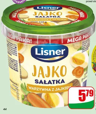 Sałatka warzywna z jajkiem Lisner promocja w Dino