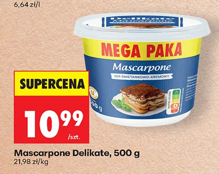 Ser mascarpone Delikate promocja w Biedronka