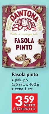 Fasola pinto Dawtona pak. po 1/6 szt. x 400g promocja w Makro