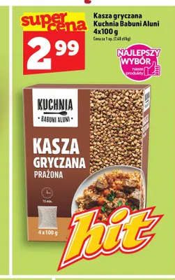Kasza gryczana Kuchnia Babuni Aluni 4-pak 100 g promocja w TOPAZ