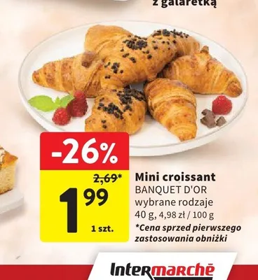 Mini croissant BANQUET D'OR promocja w Intermarche