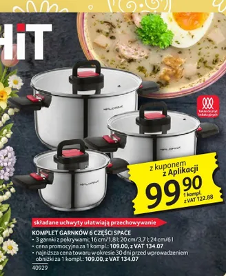 Komplet garnków 6 części Space promocja w Selgros