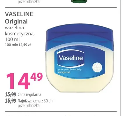 Wazelina kosmetyczna Original Vaseline promocja w Hebe