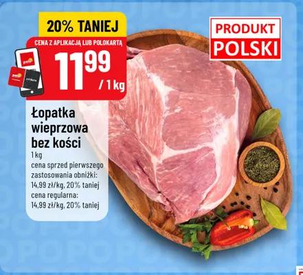 Łopatka wieprzowa bez kości promocja w POLOmarket