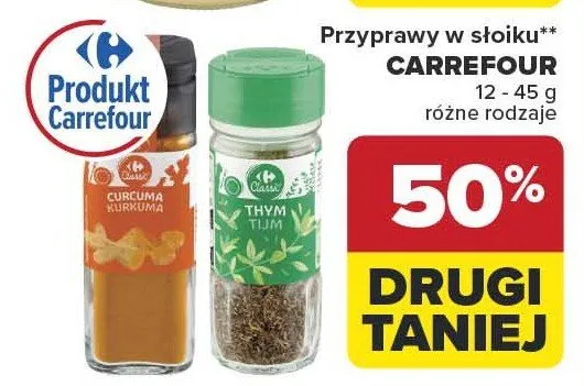 Przyprawy w słoiku Carrefour promocja w Carrefour