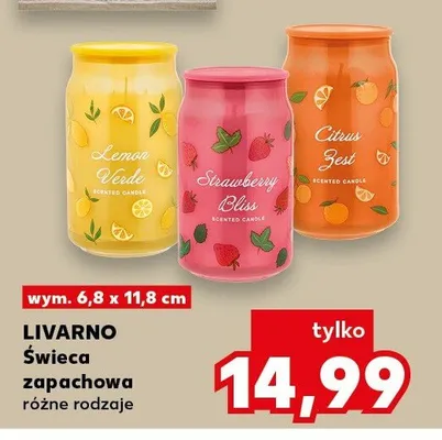 Świeca zapachowa Strawberry Bliss Livarno promocja w Kaufland