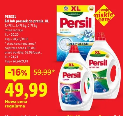 Żel do prania PERSIL XL Color promocja w Lidl