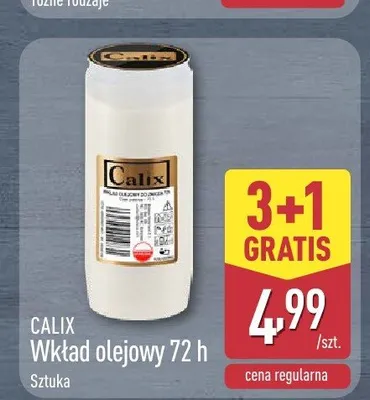Wkład olejowy 72 h CALIX promocja w Aldi