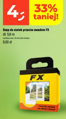 Rzep do siatek przeciw owadom FX dł. 5,6 m promocja w Dealz