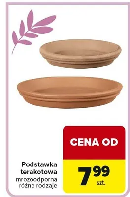 Podstawka terakotowa mrozoodporna różne rodzaje promocja w Carrefour
