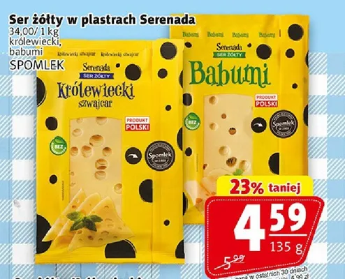 Ser żółty w plastrach Serenada królewiecki, babuńi promocja w Prim Market