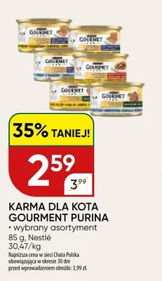Karma dla kota Gourment Purina promocja w Chata Polska