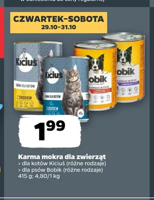 Karma mokra dla kotów Kiciuś promocja w Netto