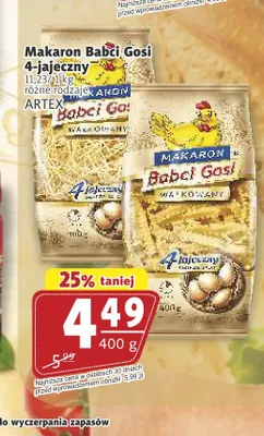 Makaron Babci Gosi 4-jajeczny promocja w Prim Market