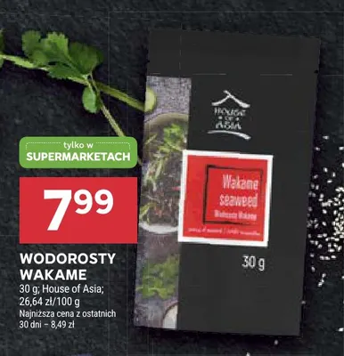 Wodorosty wakame House of Asia promocja w Stokrotka