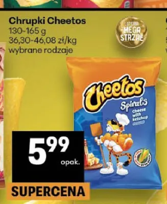 Chrupki Cheetos Spirals Cheese & Ketchup promocja w Delikatesy Centrum