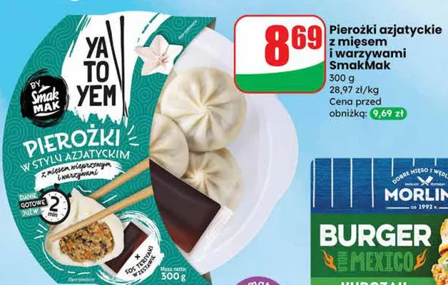 Pierożki azjatyckie z mięsem i warzywami promocja w Dino