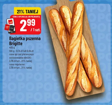 Bagietka pszenna Brigitte promocja w POLOmarket