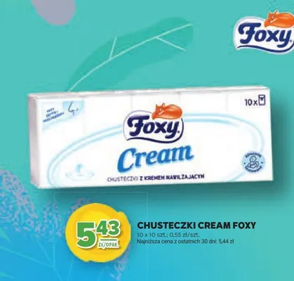 Chusteczki Cream promocja w Stokrotka