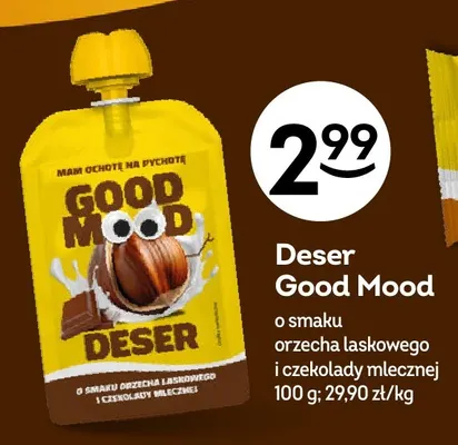 Deser Good Mood o smaku orzecha laskowego i czekolady mlecznej promocja w Żabka