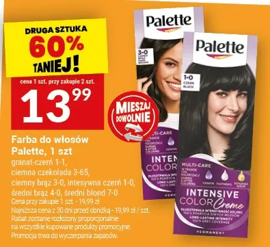 Farba do włosów Palette, 1 szt promocja w Twój Market