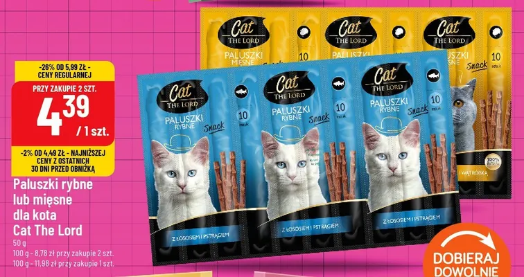 Paluszki rybne dla kota Cat The Lord promocja w POLOmarket