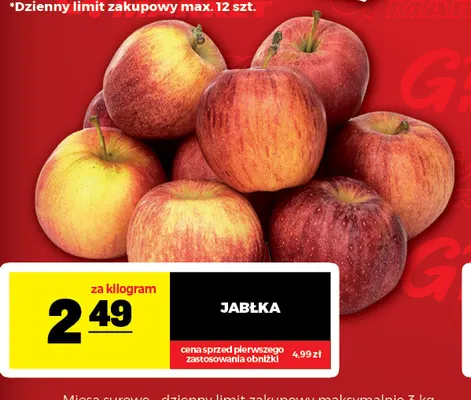 Jabłka promocja w Gram Market