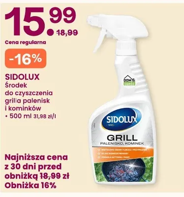 Środek do czyszczenia grilla palenisk i kominków Sidolux Grill promocja w Frisco