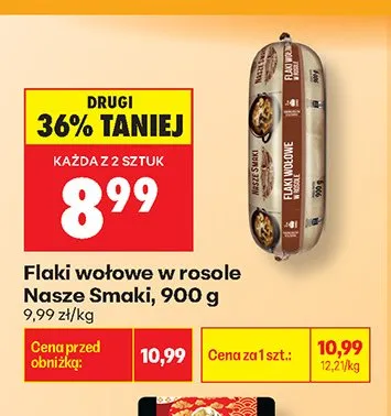 Flaki wołowe w rosole Nasze Smaki promocja w Biedronka
