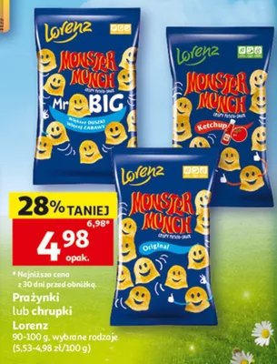 Prażynki Monster Munch Ketchup Lorenz promocja w Auchan