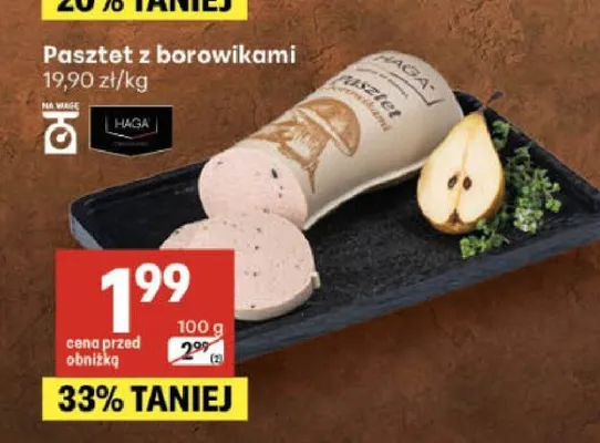 Pasztet z borowikami Haga promocja w Delikatesy Centrum