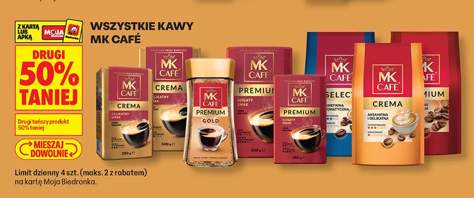 Kawa ziarnista MK Café Premium promocja w Biedronka