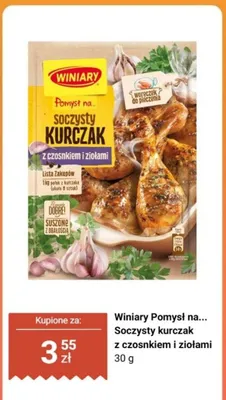 Winiary Pomysł na... Soczysty kurczak z czosnkiem i ziołami promocja w Biedronka