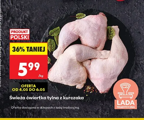 Ćwiartka tylna z kurczaka świeża promocja w Biedronka