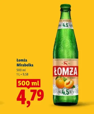 Piwo Łomża Mirabelka promocja w Lidl
