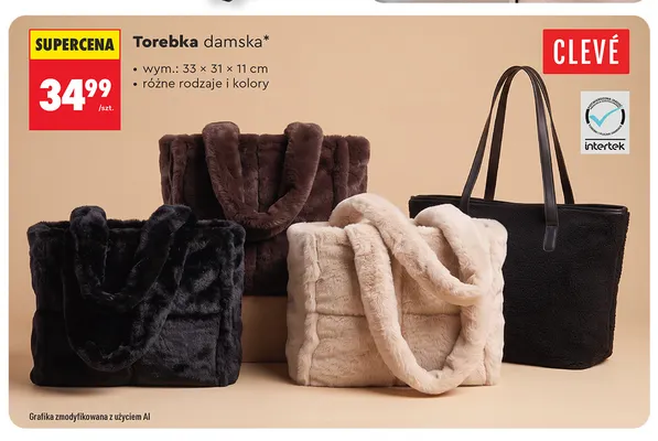 Torebka damska Clevé promocja w Biedronka