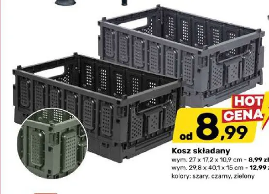 Kosz składany 27x17,2x10,9 cm promocja w Bricomarche