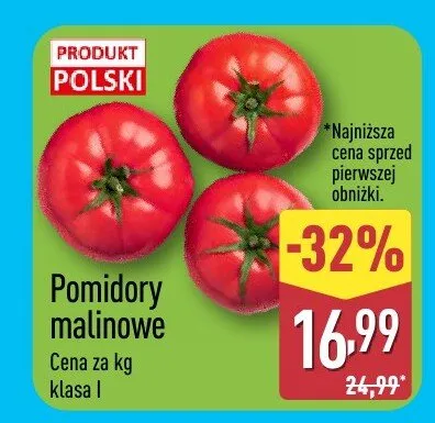 Pomidory malinowe promocja w Aldi