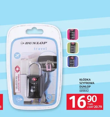 Kłódka szyfrowa Dunlop promocja w Selgros